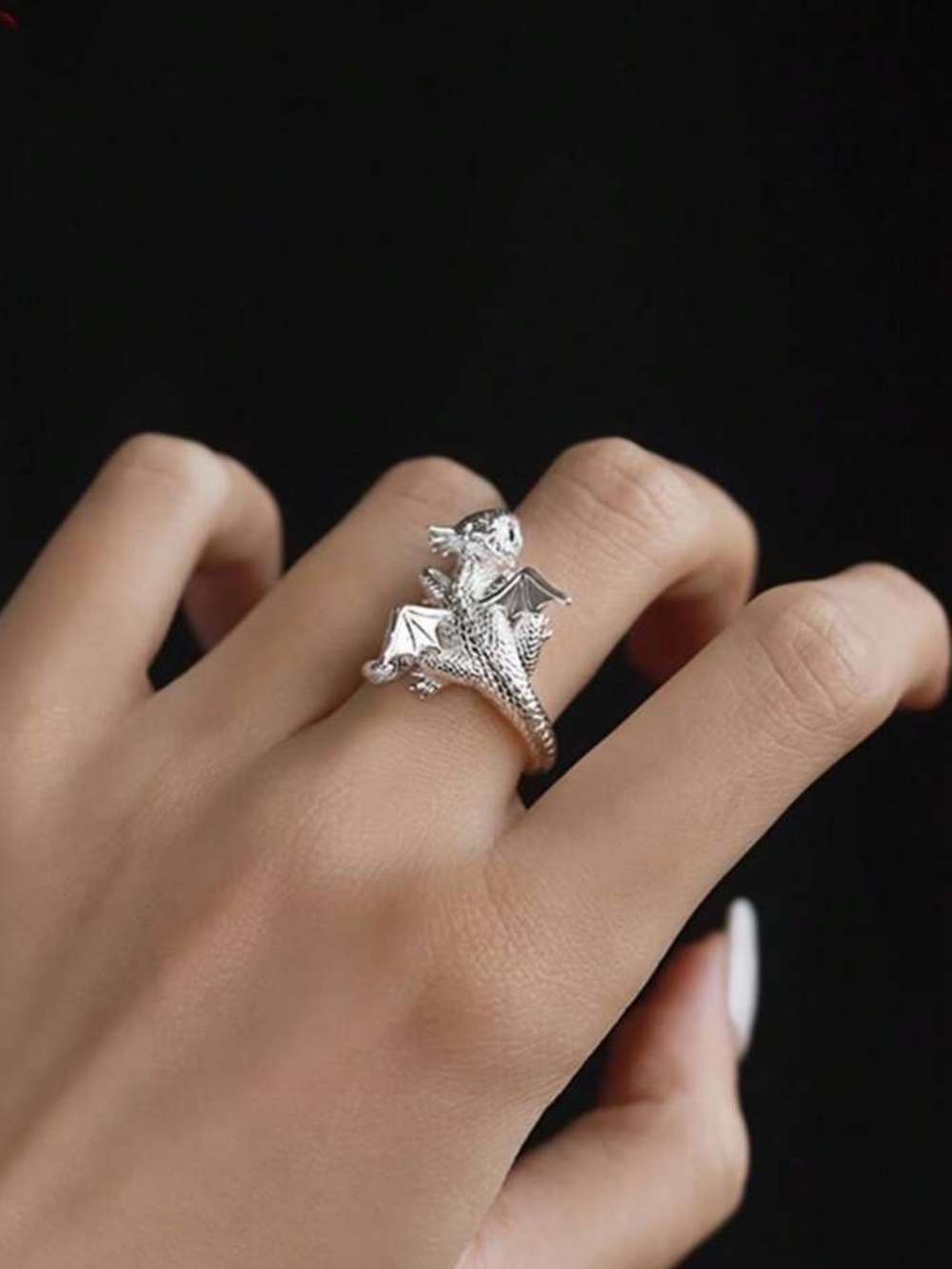 Silver Dragon Ring - Picture 6 of 12